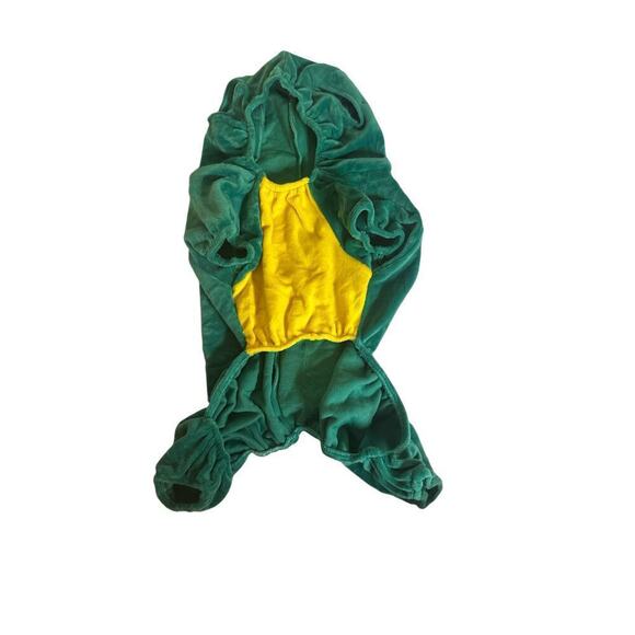 Dog Dinosaur Design Costume Pet Cosplay Elastic Hoodie Clothes Size Small Green - Picture 2 of 4